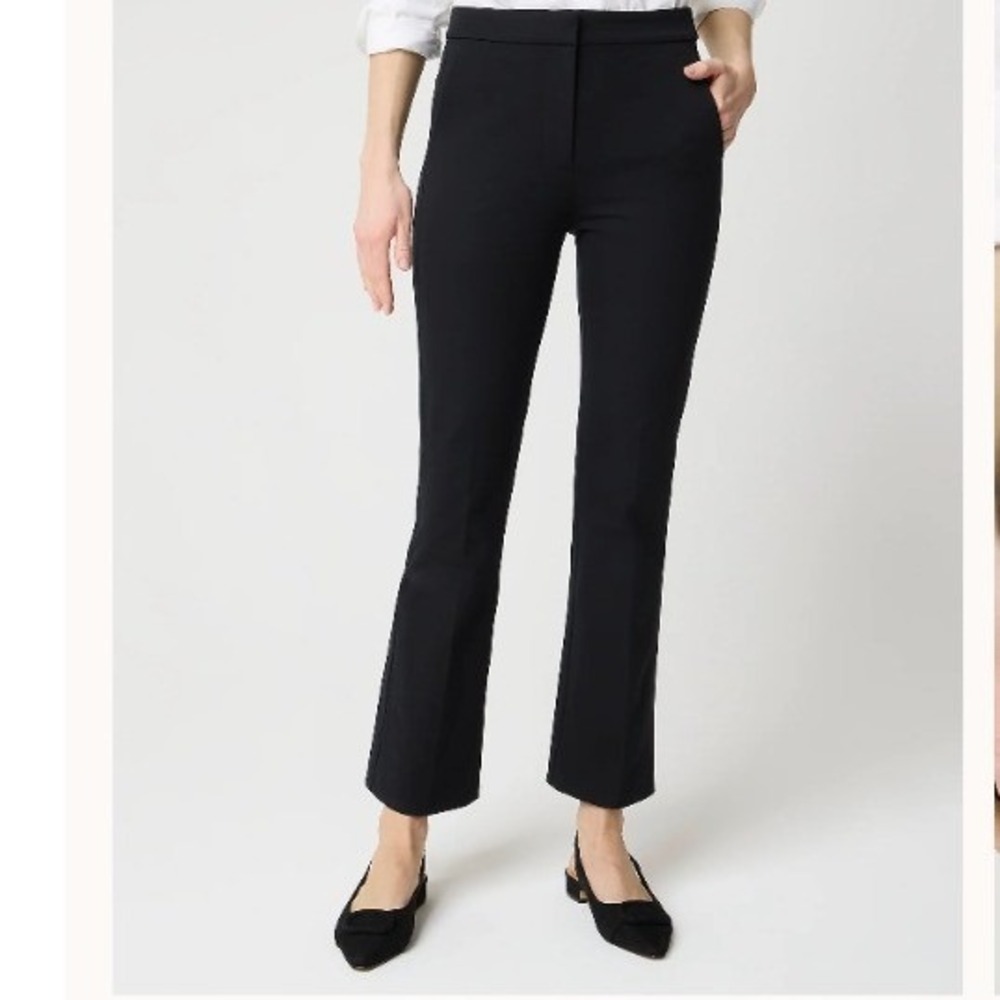 J.Crew Nicki Slim Crop Pant Black Four-Season Stretch Size 16 CQ750 NWT $128